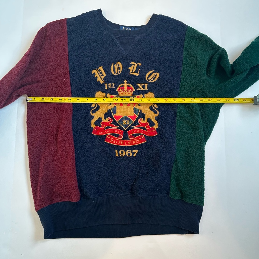 Polo Ralph Lauren Crest Logo Embroidered Sweatshirt Sweater medium - Picture 8 of 11